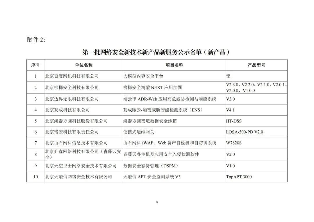 云天安全入选CCIA首批网安新产品,与头部企业共筑国家网络安全防线